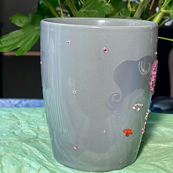 Gray coffee tea bling mug Handcrafted New - Picture 3 of 7
